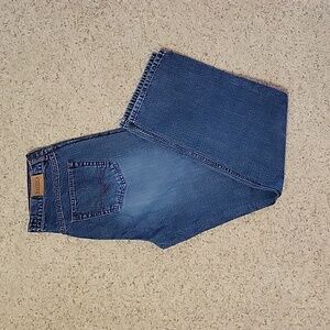 Nautica Jeans Co. Straight Leg Classic Fit Red Topstiching Denim Blue Jeans
